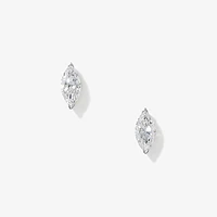Lab Grown Marquise Diamond Stud Earrings in 14K White Gold (0.50 ct tw