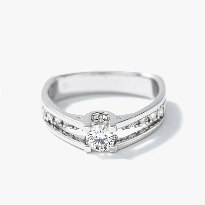 - Catherine 10K White Gold Diamond Engagement Ring (0.50 ct tw)