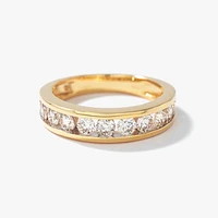 Channel Set Diamond Anniversary Ring 14K Yellow Gold (1.00 ct tw)