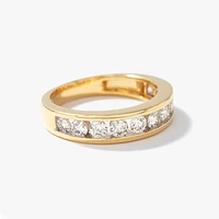 Channel Set Diamond Anniversary Ring 14K Yellow Gold (1.00 ct tw)