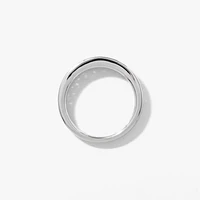 Channel Set Diamond Anniversary Ring 14K White Gold ( ct tw