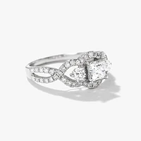 Princess Cut Diamond Engagement Ring 14K White Gold (1.27 ct tw)