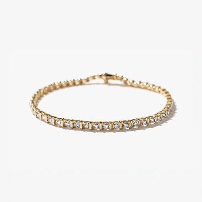 Diamond Bar Tennis Bracelet in 10K Yellow Gold (1.00ct tw)