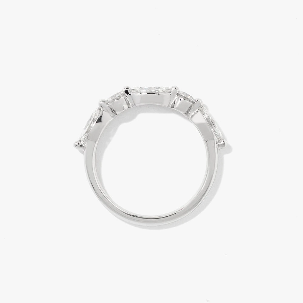 Five Stone Lab Grown Diamond Band 14K White Gold (1.00 ct tw)