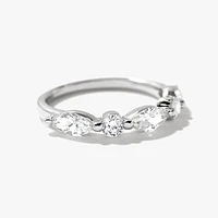 Five Stone Lab Grown Diamond Band 14K White Gold (1.00 ct tw)