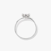 Diamond Cluster Ring with Petal Motif 10K White Gold (0.15 ct tw)