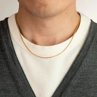 2.1mm Hollow Miami Cuban Chain in 10K Yellow Gold (20")