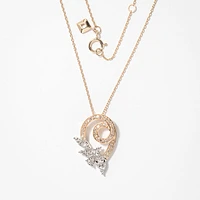 Diamond Cluster Pendant in 10K Yellow and White Gold (0.40 ct tw)