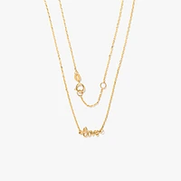 10K Yellow Gold "Love" Script Necklace