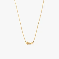 10K Yellow Gold "Love" Script Necklace