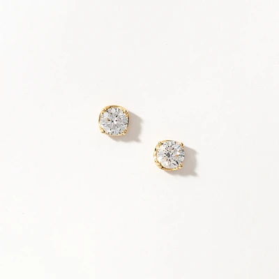 Lab Grown Diamond Stud Earrings in 14K Yellow Gold (1.50 ct tw)