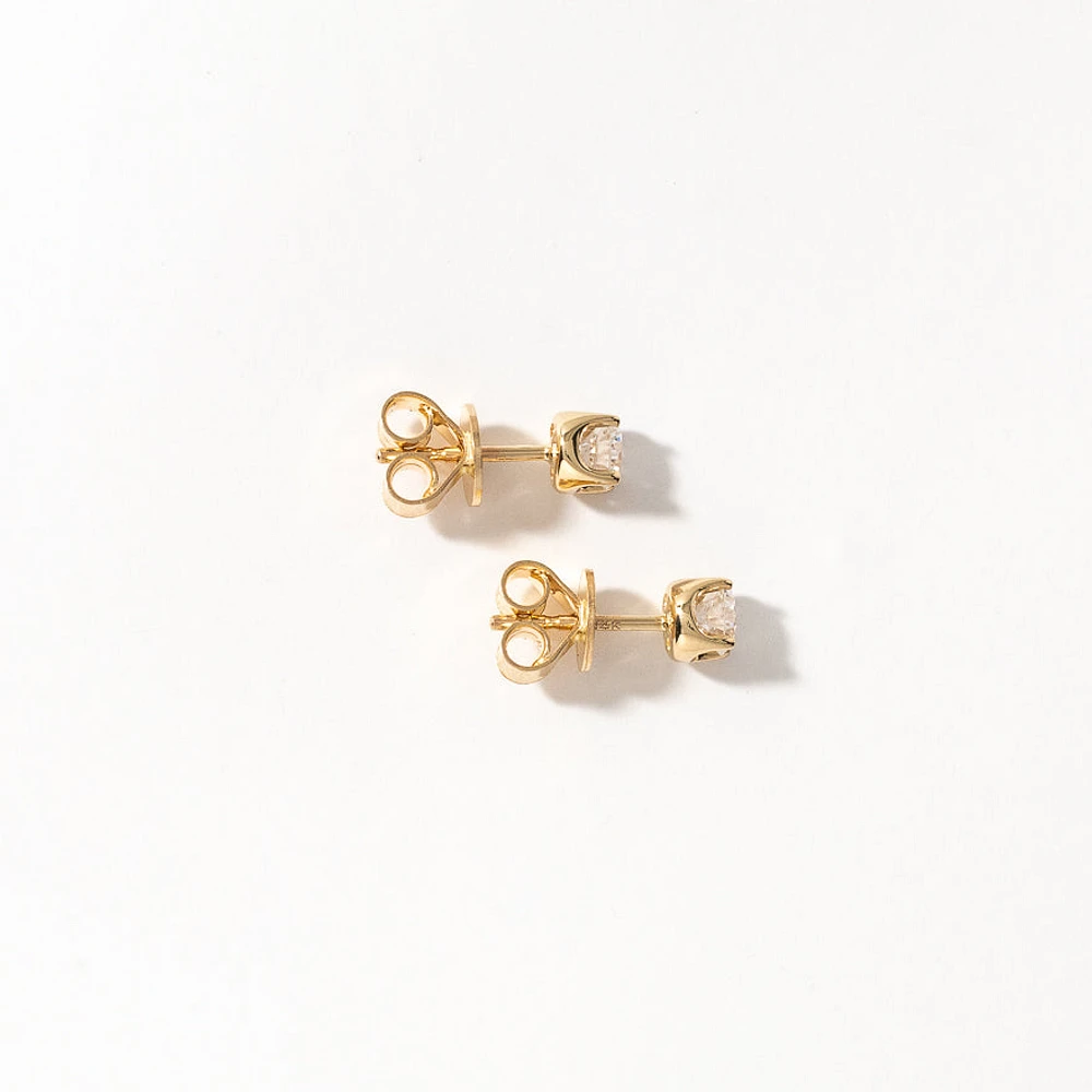 Lab Grown Diamond Stud Earrings in 14K Yellow Gold (0.50 ct tw)