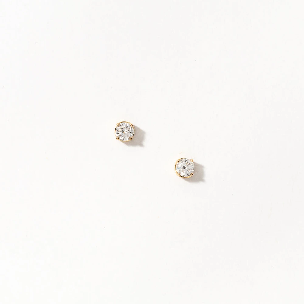 Lab Grown Diamond Stud Earrings in 14K Yellow Gold (0.30 ct tw)
