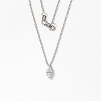 Lab Grown Marquise Diamond Necklace in 14K White Gold (0.50 ct tw)
