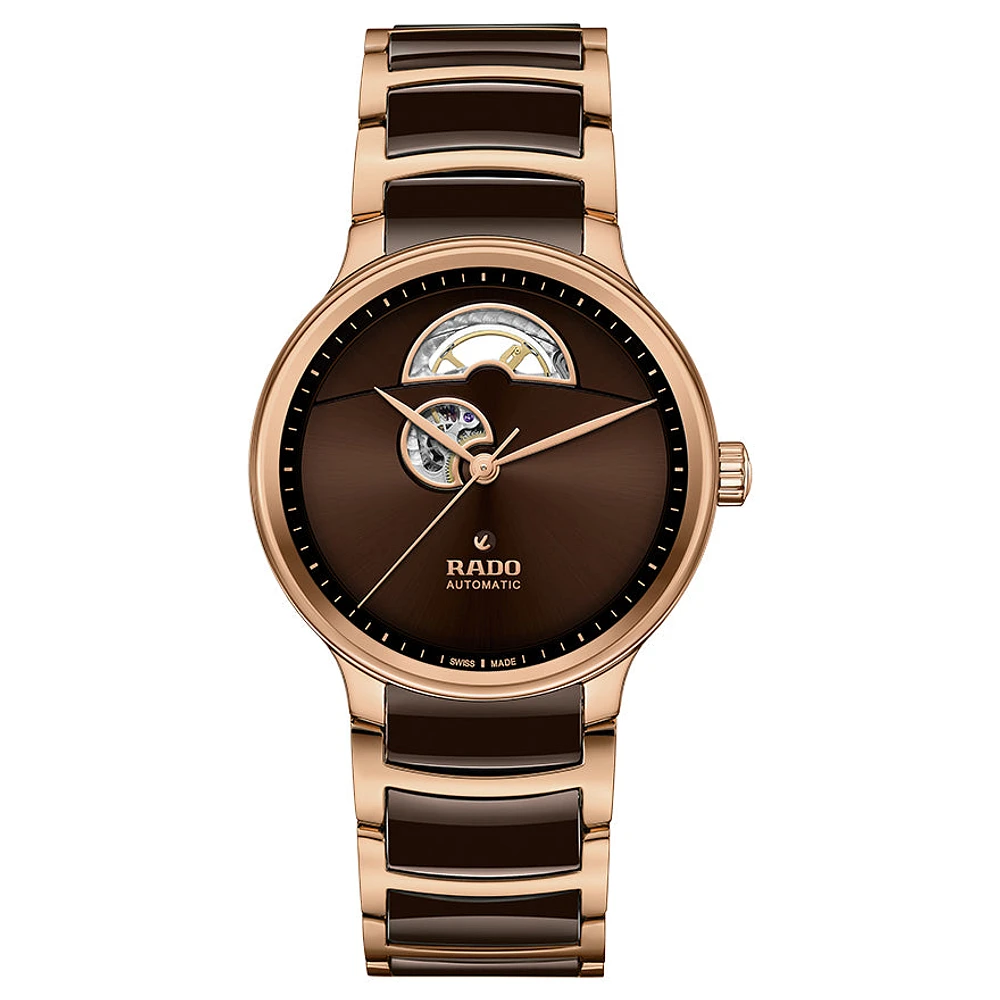 Rado Centrix Automatic Open Heart Brown Dial Watch | R30013302