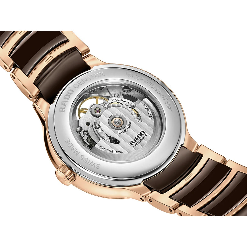 Rado Centrix Automatic Open Heart Brown Dial Watch | R30013302