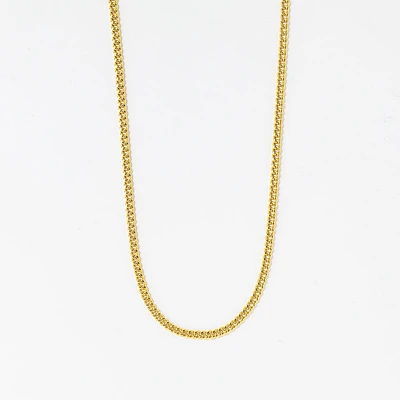 2.1mm Hollow Miami Cuban Chain in 10K Yellow Gold (18")