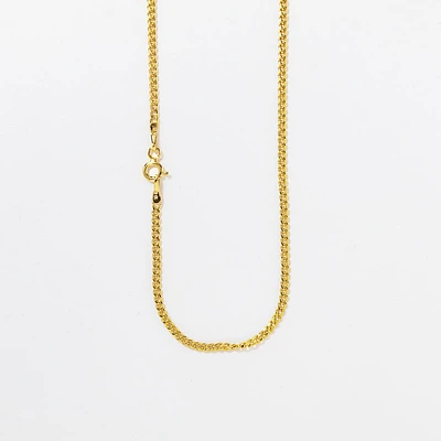 2.1mm Hollow Miami Cuban Chain in 10K Yellow Gold (20")