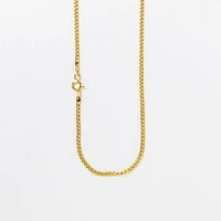 2.1mm Hollow Miami Cuban Chain in 10K Yellow Gold (20")