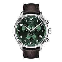 Tissot Chrono XL Classic Green Dial Leather Strap Watch | T11661716092