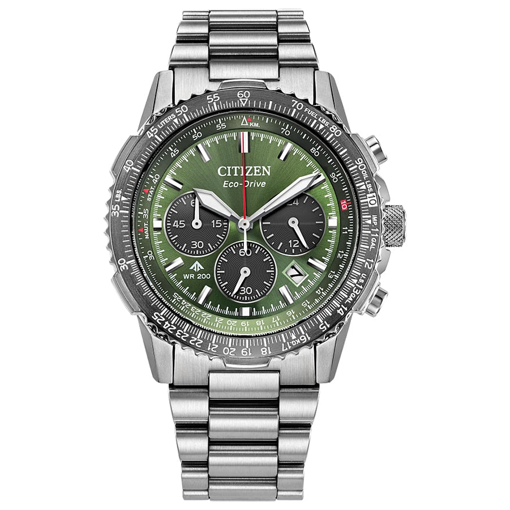 Citizen Eco-Drive Promaster Navihawk Khaki Green Dial Watch | CA4664-6