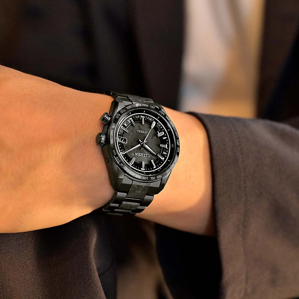 Citizen Eco-Drive Attesa Hakuto-R Black Dial Super Titanium | CB0285-6