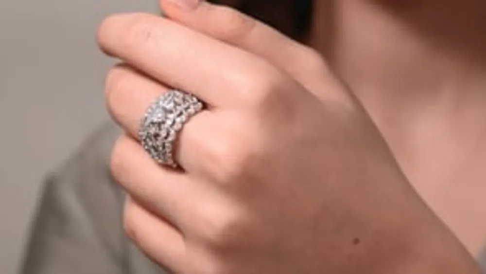 Diamond Dinner Ring 10K White Gold (1.75 ct tw)