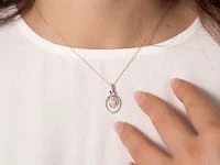 Diamond Cluster Necklace in 10K Yellow Gold (0.33 ct tw)