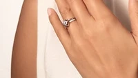 Diamond Cluster Ring 10K White and Yellow Gold (0.15 ct tw)