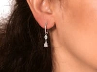 Multi-Look Diamond Dangle Earrings in 10K White Gold (0.50 ct tw)