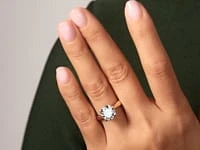 Lab Grown Round Cut Diamond Engagement Ring 14K Yellow Gold (3.00 c