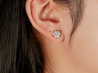 Lab Grown Diamond Stud Earrings in 14K Yellow Gold (2.00 ct tw)