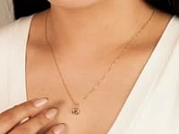 Tri-Coloured Love Knot Stud Pendant in 10K Gold