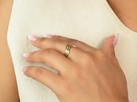 Ladies Triple Wave Ring 10K Yellow Gold