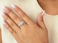 Princess Cut Diamond Engagement Ring 14K White Gold (1.27 ct tw)