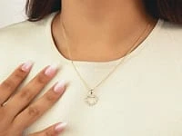 Braided Heart Pendant in 10K Rose Gold