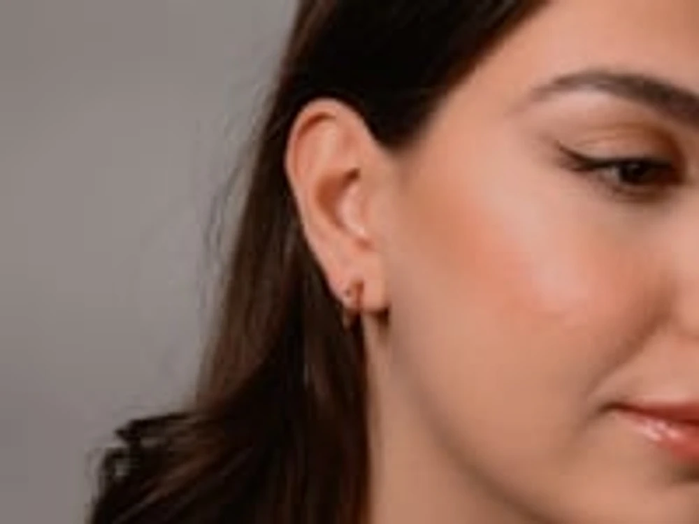 2x10mm Polished Tube Hoop Earrings in 14K Yellow Gold