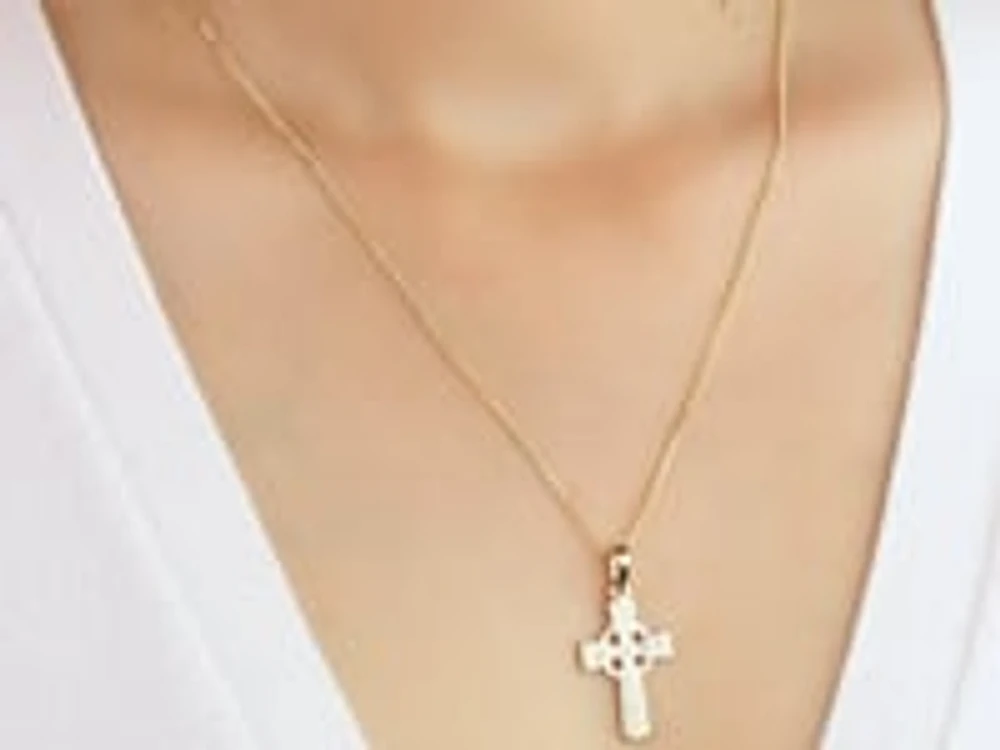 Celtic Cross Pendant in 10K Yellow Gold