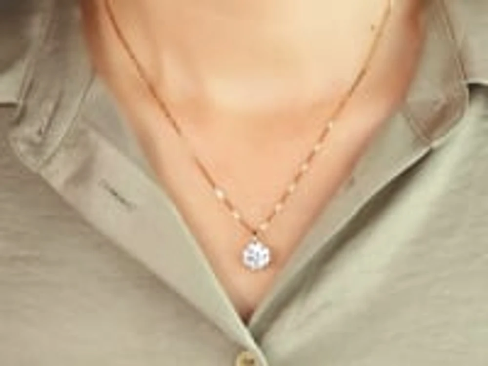 Lab Grown Diamond Necklace in 14K Yellow Gold (1.34 ct tw)