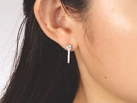 Lab Grown Diamond Hoop Earrings in 14K White Gold (0.75 ct tw)