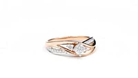 Diamond Engagement Ring 14K Rose and White Gold (0.45ct tw)
