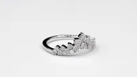 Tiara Cluster Diamond Ring 10K White Gold (0.20 ct tw)
