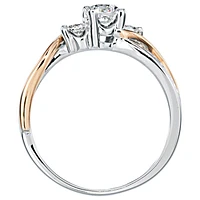 Diamond Engagement Ring 14K White and Rose Gold (0.62ct tw)