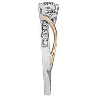 Diamond Engagement Ring 14K White and Rose Gold (0.62ct tw)