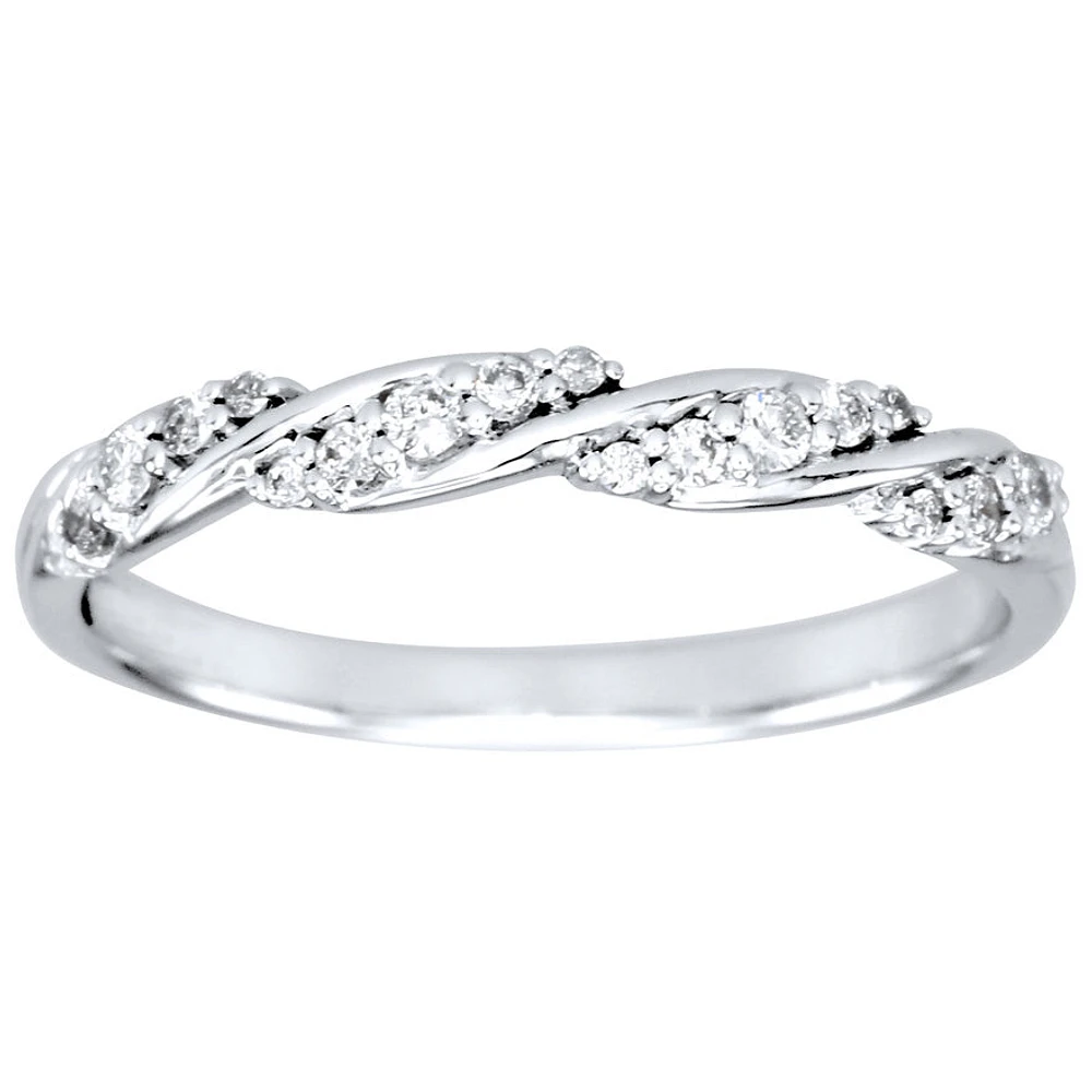 Diamond Twist Ring 14K White Gold (0.15ct tw)