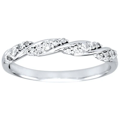 Diamond Twist Ring 14K White Gold (0.15ct tw)