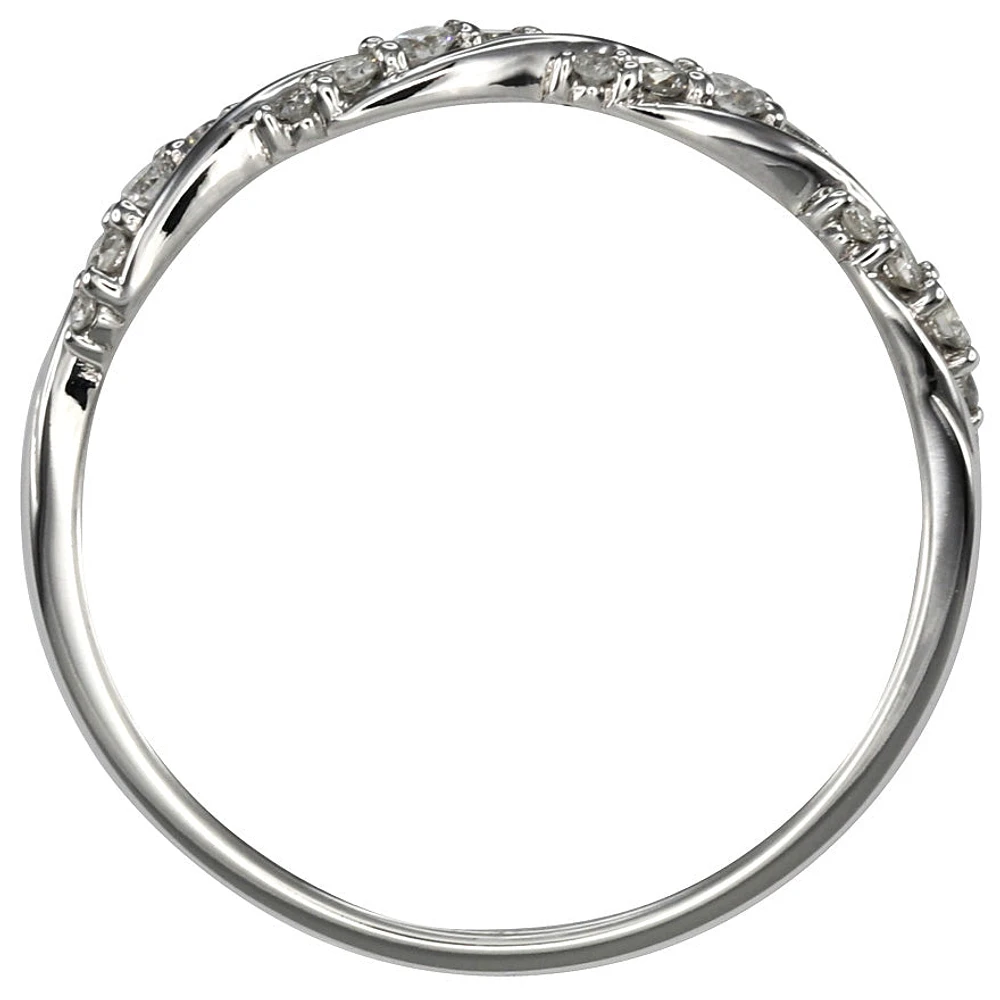 Diamond Twist Ring 14K White Gold (0.15ct tw)
