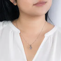Solitaire Diamond Infinity Necklace from Pulse™ Collection in 10K Whit