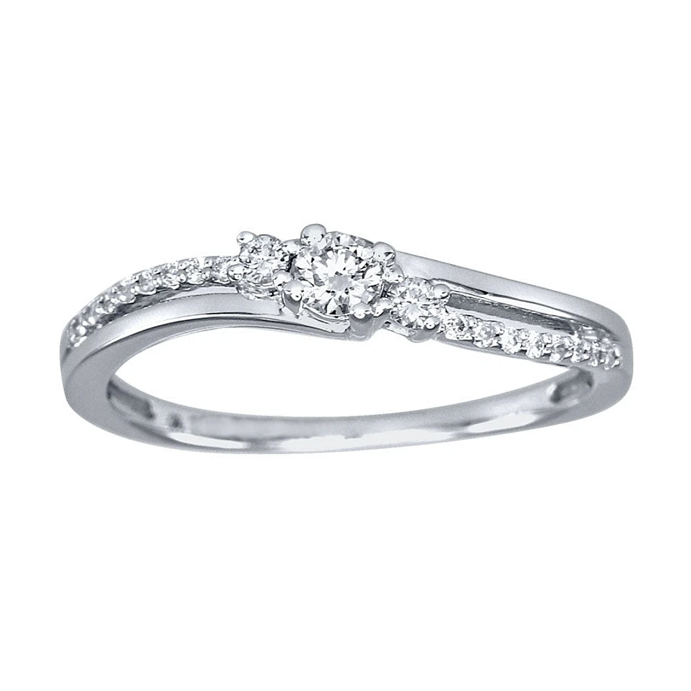Diamond Promise Ring 10K White Gold (0.20ct tw)