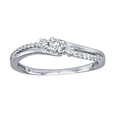 Diamond Promise Ring 10K White Gold (0.20ct tw)